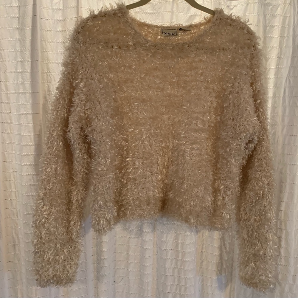 Like New Fuzzy Cream/Beige Sweater